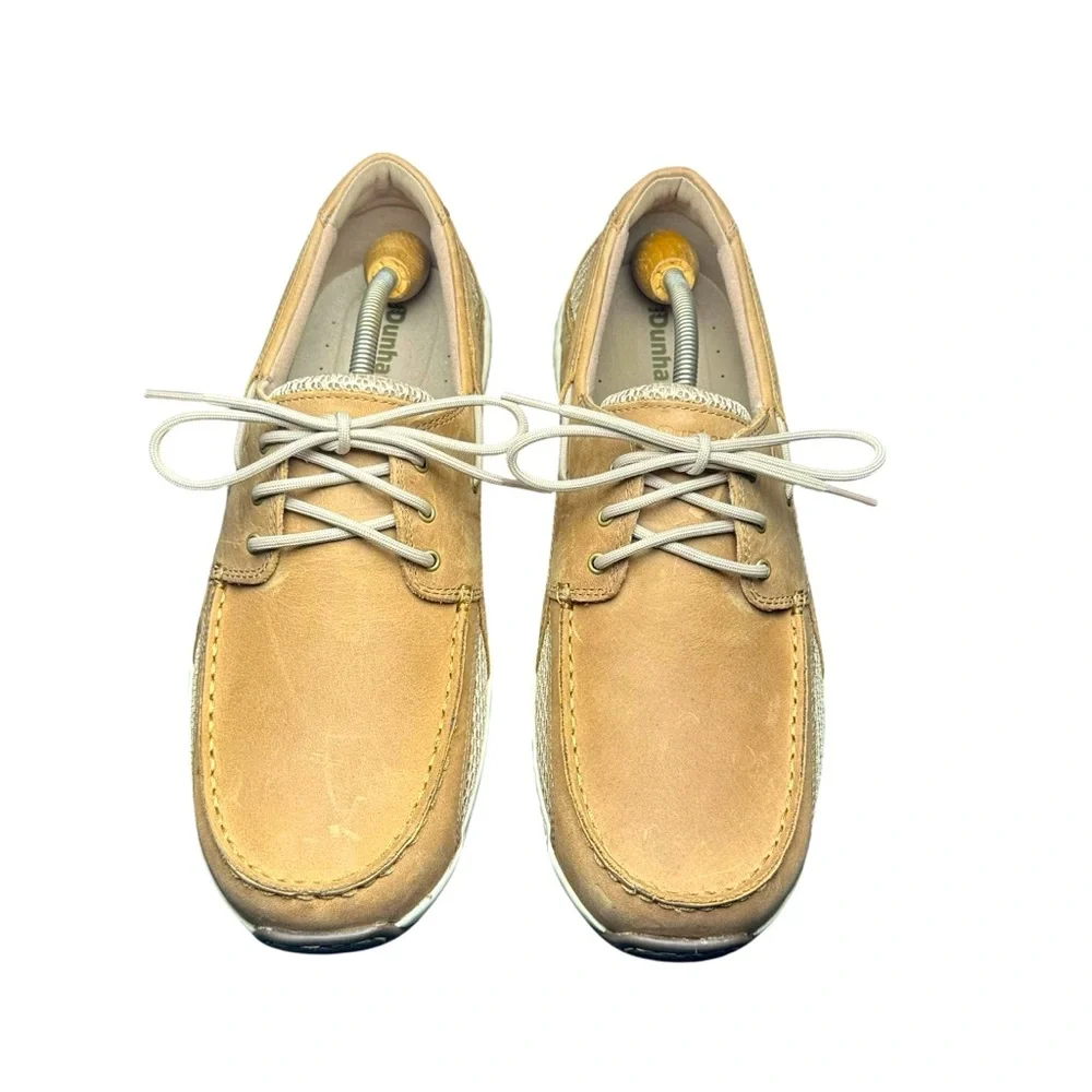 Dunham Captain Mesh Boat Shoe - Tan Leather - Men’s Size 11.5